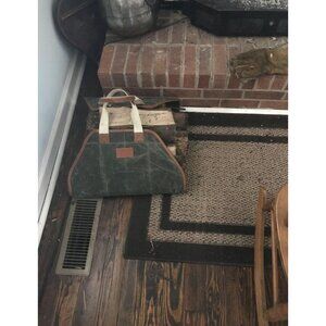 Large Firewood Bag Canvas Log Carrier Portable Tote Camping Fireplace Wood Trans